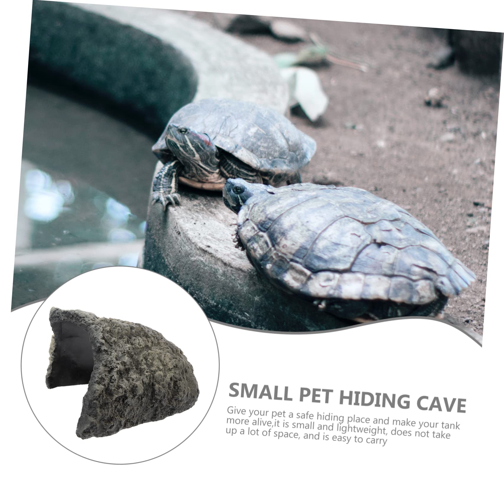 Refugio de Resina para Reptiles, Decoración de Cueva de Terrario | Ligero y Fácil de Transportar, para Reptiles y Tortugas, Accesorio de Hábitat para Terrarios