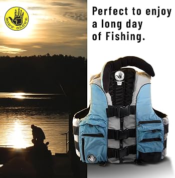 Body Glove Angler Fit Unisex Adult Life Jacket Nylon Fishing Life Jacket - Coast Guard Approved, High Mobility PFD, Lightweight Buoyancy Foam, Universal and Oversize