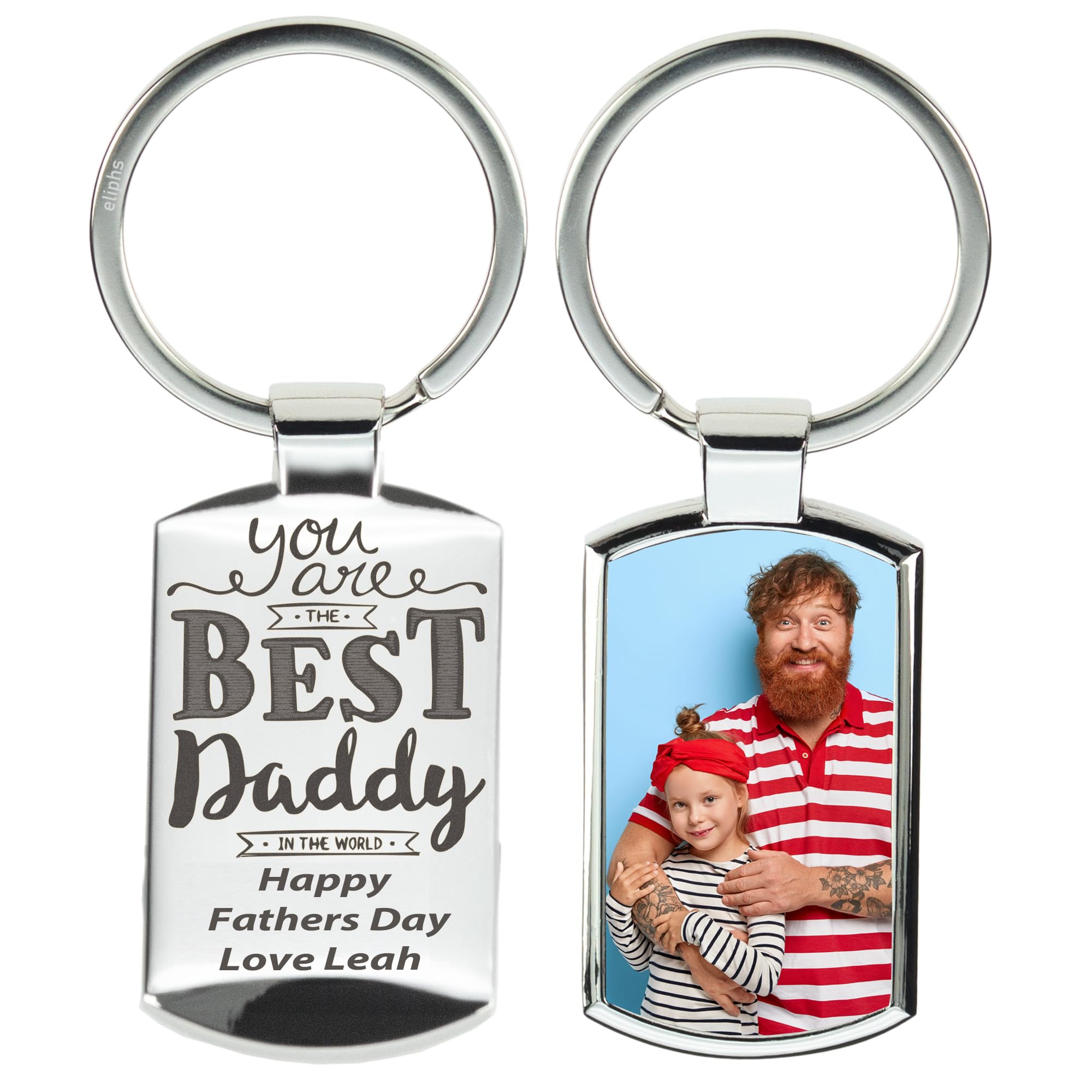 Personalised Engraved Photo Key Ring, Custom, Personalised Keyring Photo, Photo Keyrings, Personalized Key Chain, Custom Keyring, Picture Keyring, Custom Keychain, Heart Keyring Gift, Daddy Present