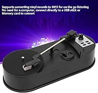 Vista 5 de Convertidor a MP3, tocadiscos profesional USB 2.0 tocadiscos a convertidor MP3, convierte registros a MP3 para facilitar la batería USB