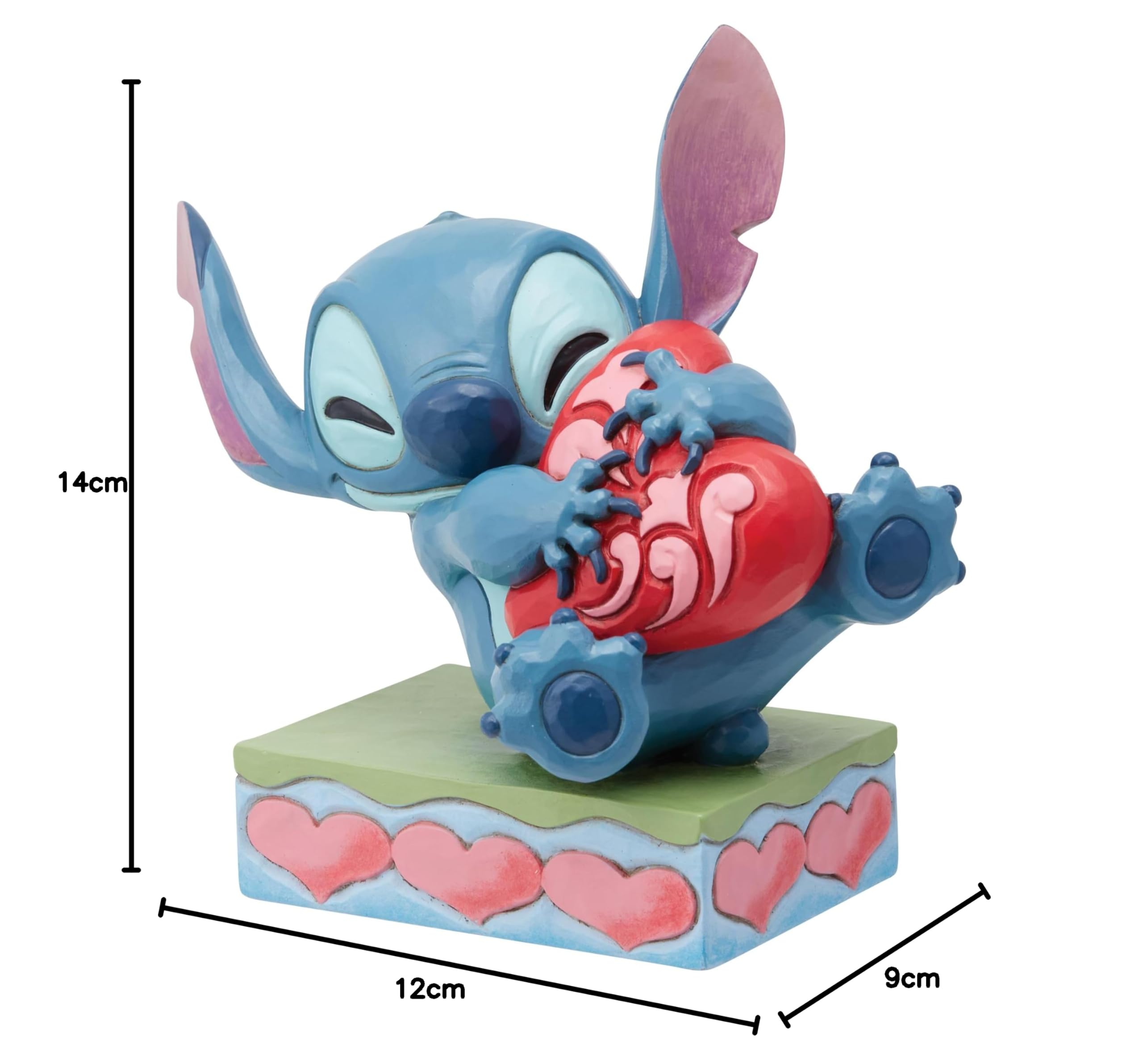 Disney Traditions Stitch Hugging Heart Figurine, Height 13cm