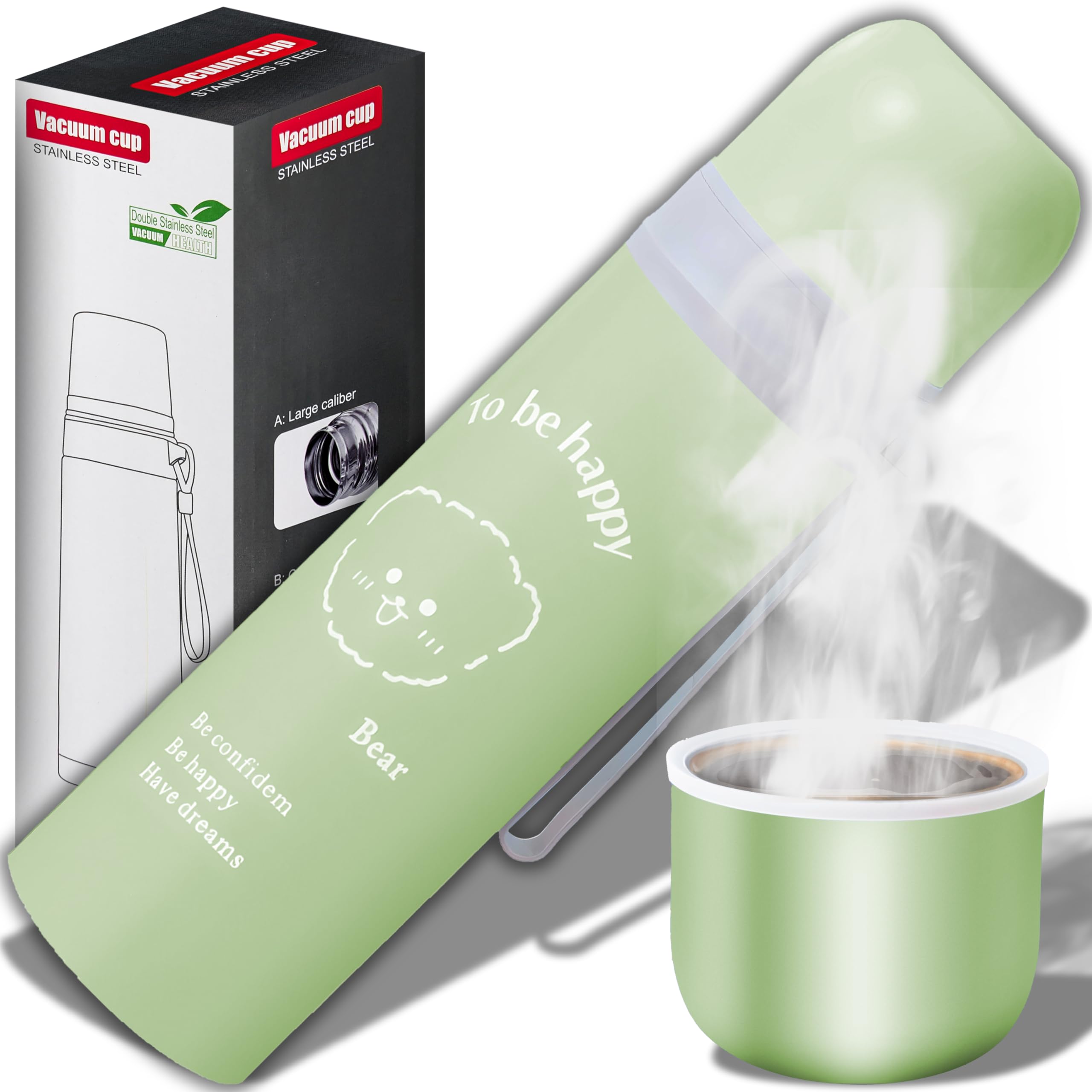 Retoo Thermos In Acciaio Inox 500 Ml | Tazza Termica Portatile Con Chiusura Ermetica | Mantiene Caldo E Freddo | Colore Blu