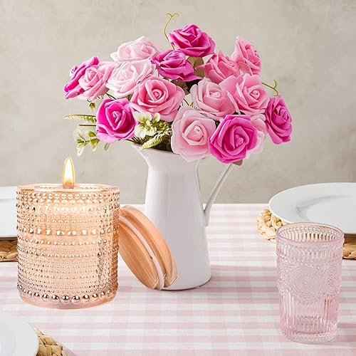 Miniatura 6 de Vela de rosa de sándalo, velas para el hogar, velas de lujo en tarro para mujer, vela perfumada de rosa, velas de regalo para mujeres, cera de soja
