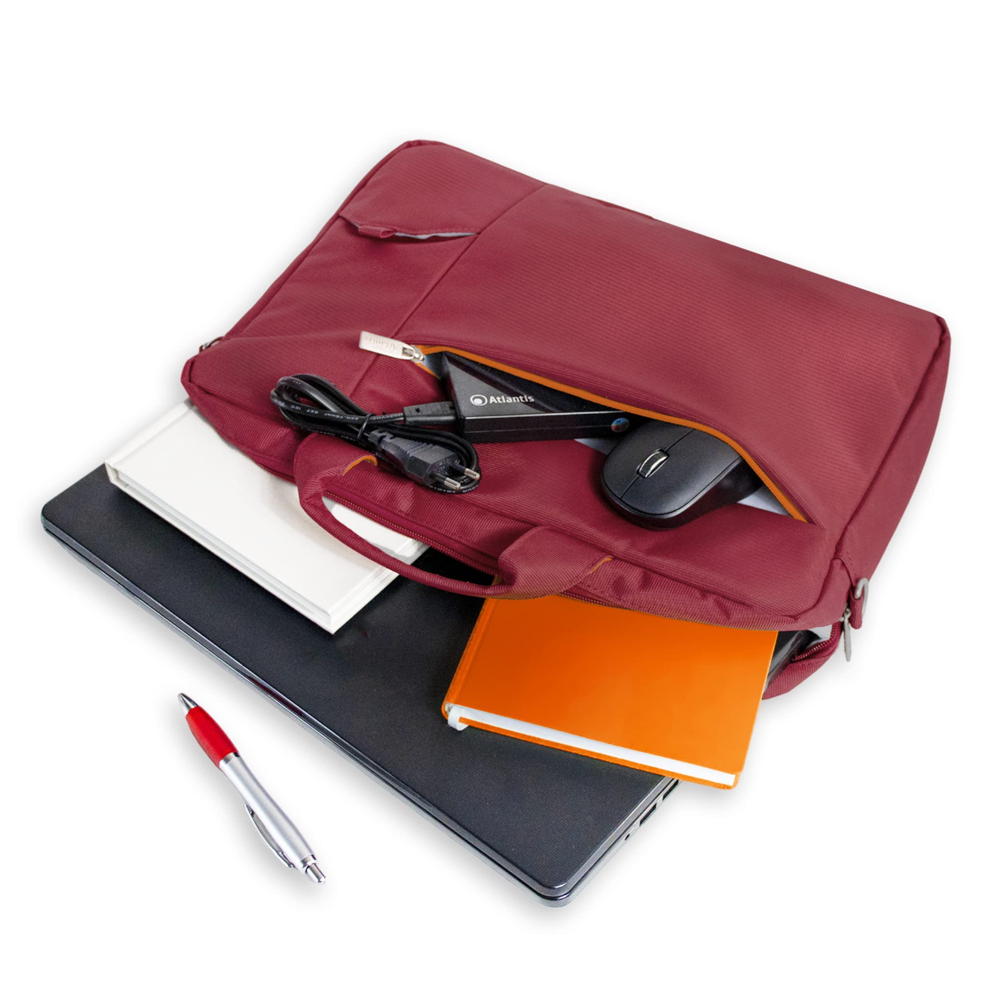Borsa Rigida Per Laptop 15.6 Pollici – Custodia Valigetta Per MacBook Pro 16” 2021/2019 E 15.4”, Con Tasca Per Tablet E Scomparti Accessori, Tracolla Regolabile – Nera