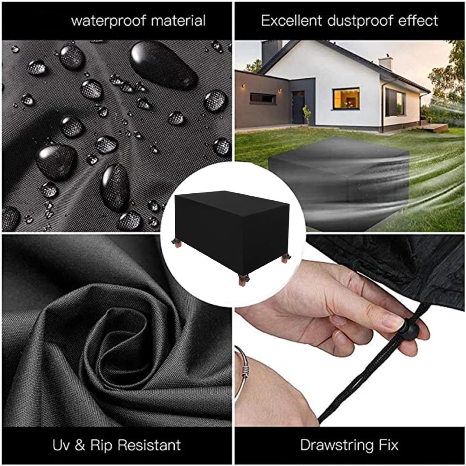 Coperture Mobili Da Giardino Prezzi Telo Copri Mobili Da Esterno Copertura Impermeabile Per Tavolo Da Giardino 80x80cm - Tessuto Oxford 420D UV Resistente Copertura Per Tavoli Da Giardino Telo Da Tavolo Per