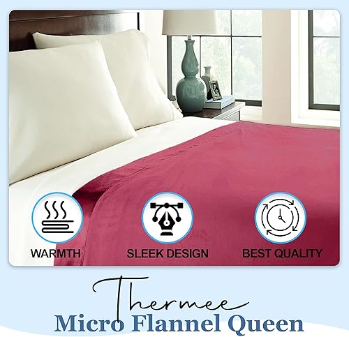 Miniatura 3 de Microcobija de franela Shavel, Burgundy, gemelo