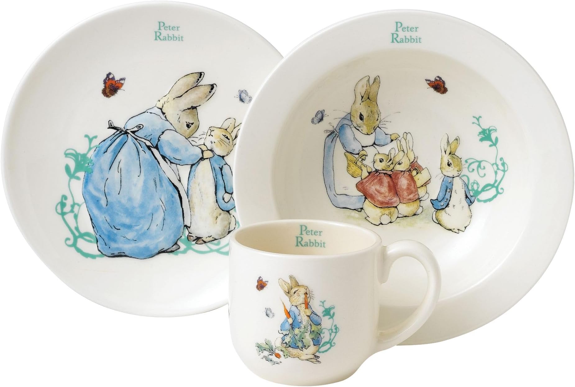 Beatrix Potter Peter Rabbit 3 Piece Nurse Set, White