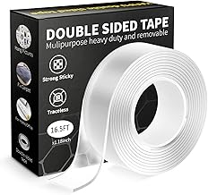 Double Sided Tape Heavy Duty, Multipurpose Removable Traceless Mounting Adhesive Tape for Walls, Super Sticky Gel Grip Mounting Tape (3 Meter)