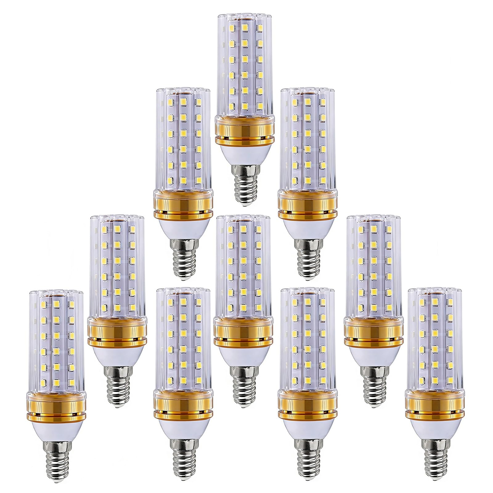 Lampadine LED E14 Bianco Naturale 4000K 12W Equivalente A 120W Senza Sfarfallio Basso Consumo Energetico Non Dimmerabile Per Soggiorno Cucina Sala Da Pranzo(10 Pack)