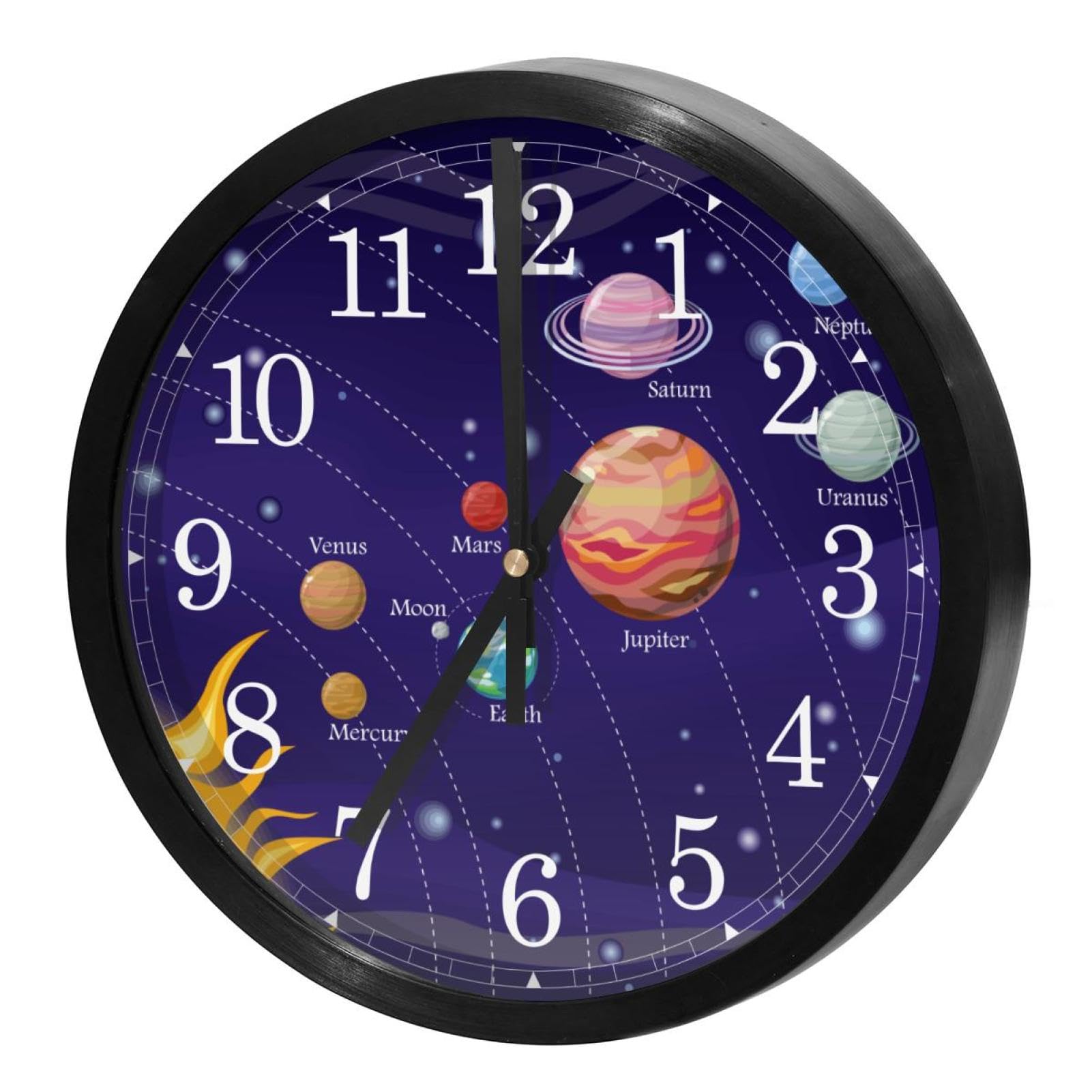 Horloge murale silencieuse à quartz à piles pour maison et école