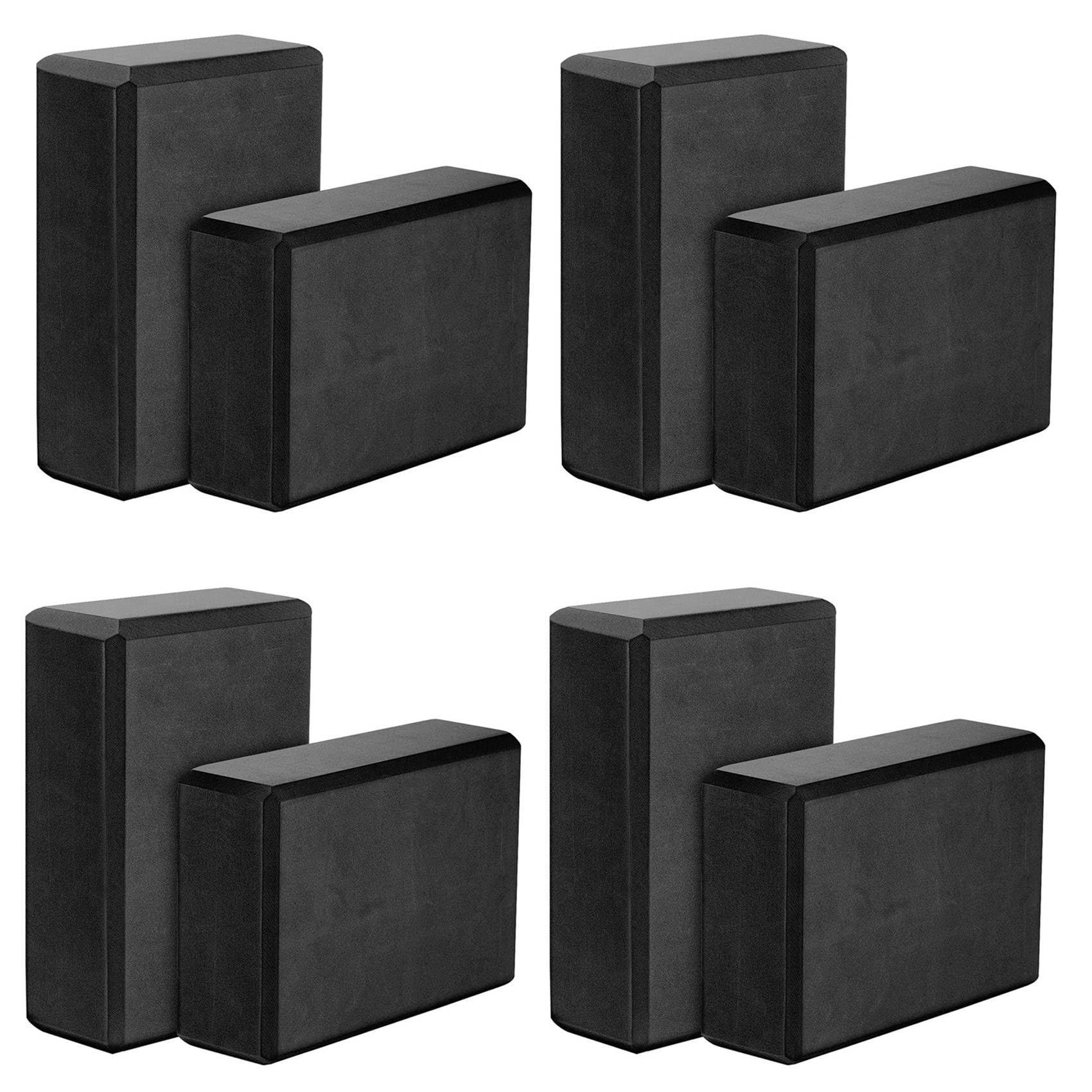 Bloki do Jogi 8 ., 23X15X7.6Cm Bloki do ĆWiczeń z Pianki EVA O Wysokiej GęStośCi, Klocki do ĆWiczeń, Przyjazne dla ŚRodowiska i, Czarne