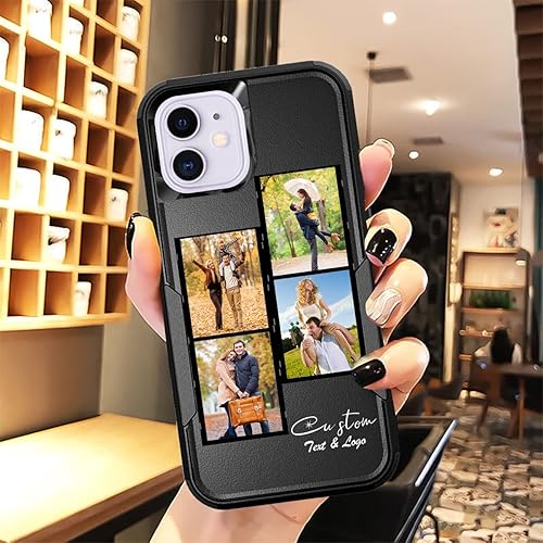 Vista 141 de Funda de fotos personalizada para Apple iPhone 11 Pro Max, patrón de collage a cuadros, personalizado para hacer imágenes en gruesa 3 híbrida Rosa