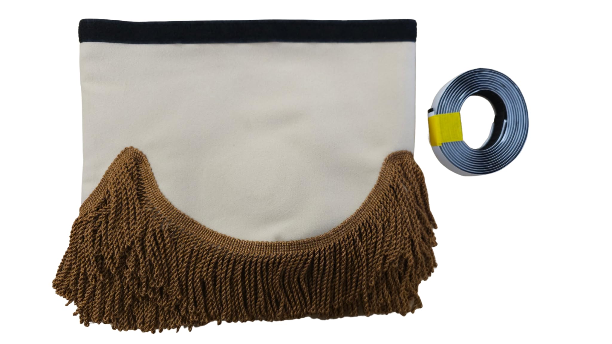 KramTruck - Tenda per camion con nappe, parasole per camion, protezione solare per tutti i camion Maarken (beige chiaro, nappe marroni)
