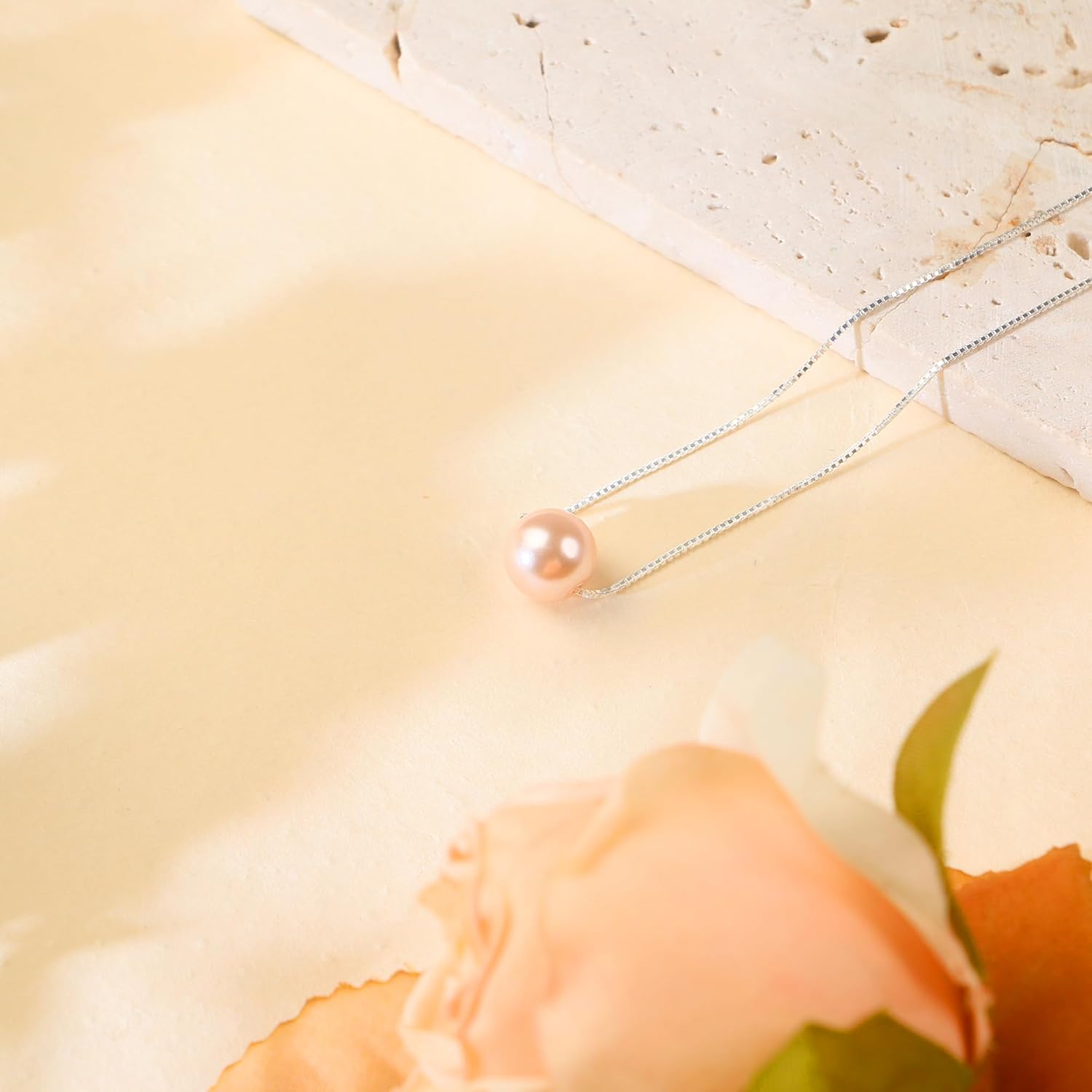 Sereney Sterling Silver Birthday Gifts for Girls Women, Pearl Necklace as 7 9 10 11 13 15 16 18 21 30 40 50 60 Year Old Birthday Gifts, Single Pearl Necklace as Bday Gifts for Friends - Image 8