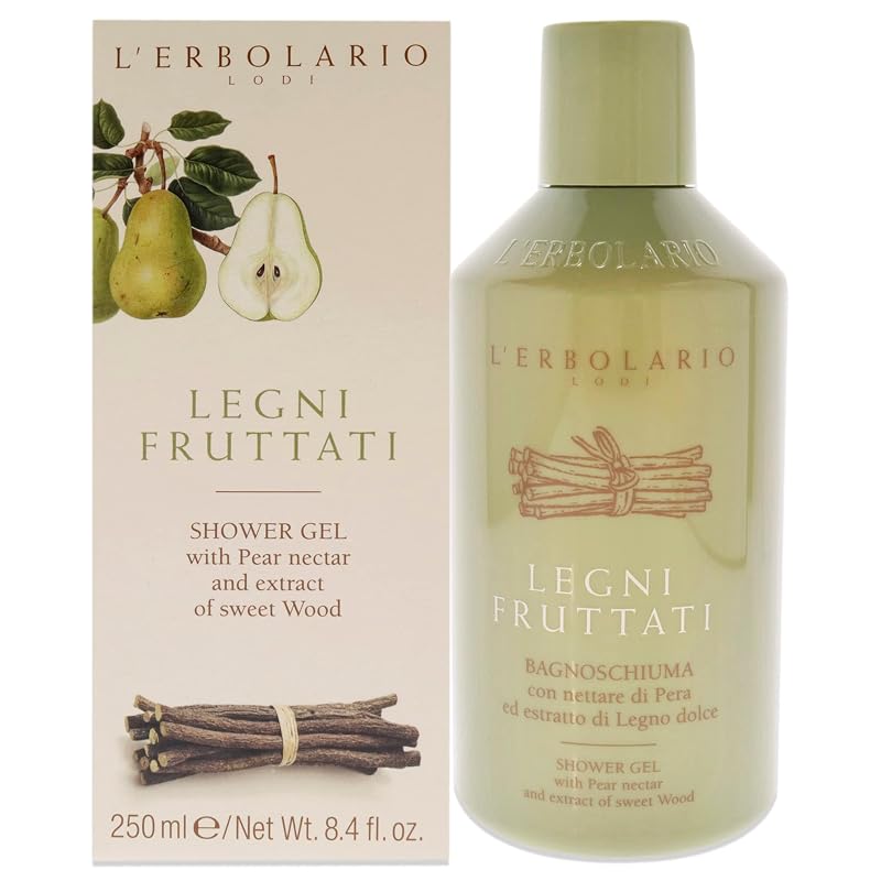 L'Erbolario Gel de Banho Fruity Woods com pera e alcaçuz, 250 mL