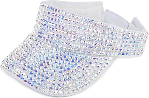 Miniatura 8 de Gorras de béisbol con diamantes de imitación, visera brillante, sombrero de cola de caballo ajustable, parte superior abierta, sombreros de sol para