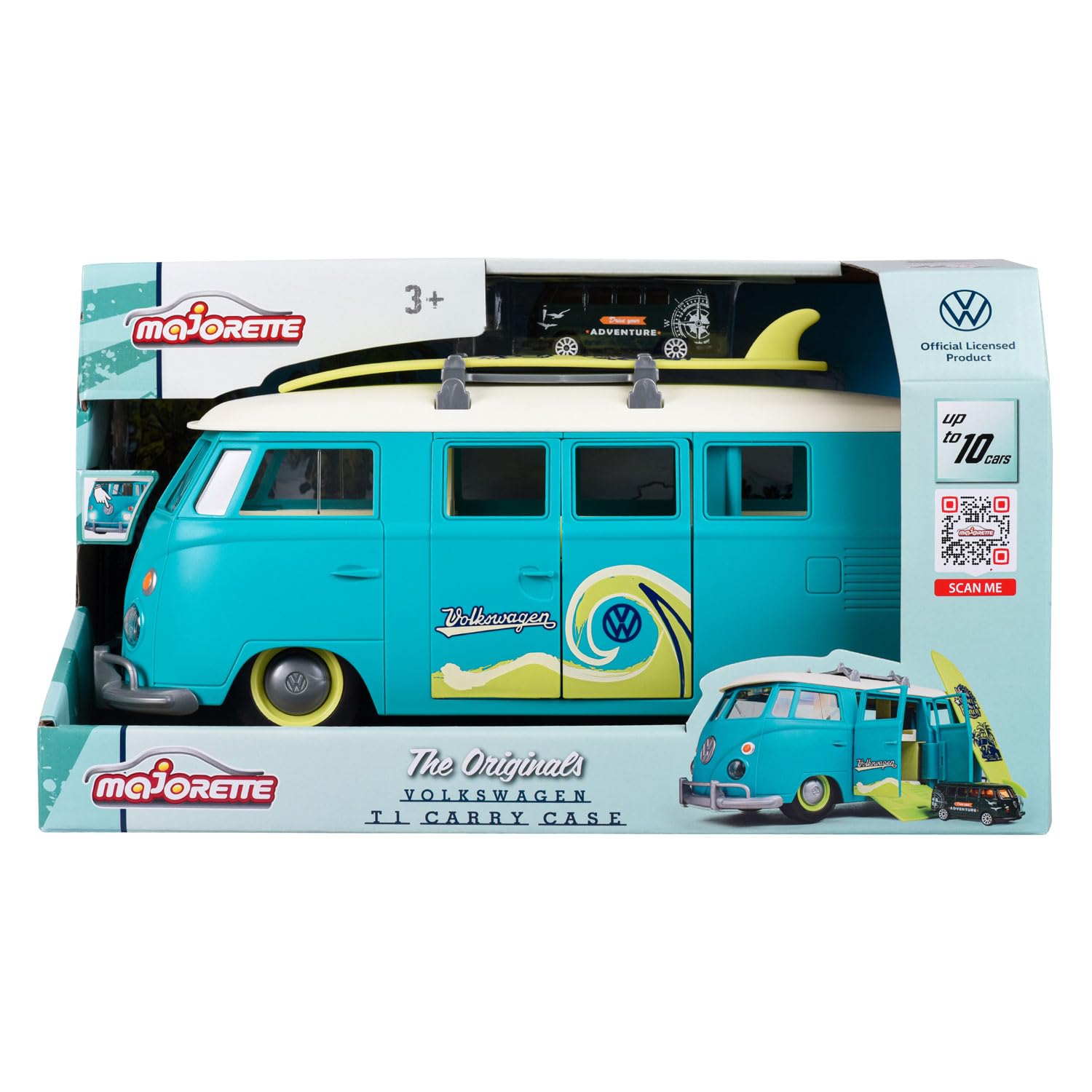 Majorette - Volkswagen The Originals T1 Carry Case Car Transporter - 212055010