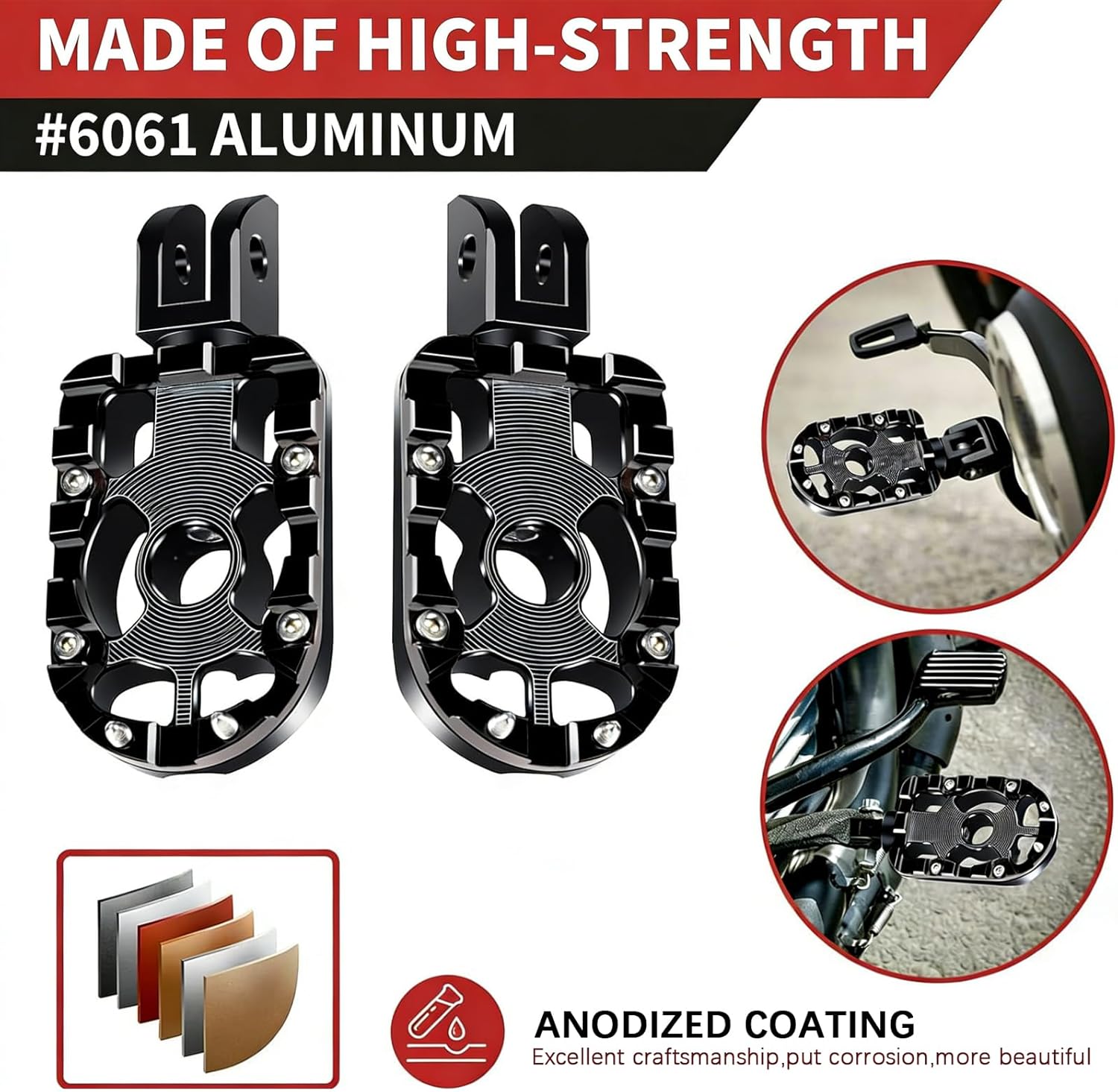Black Front Driver Rider Floorboards Foot Pegs for Harley Softail Street Bob FXBB, FXBBS, Low Rider FXLR, FXLRS, Sport Glide FLSB, Breakout FXBR, FXBRS, FXST 2018-2025 2026 Models