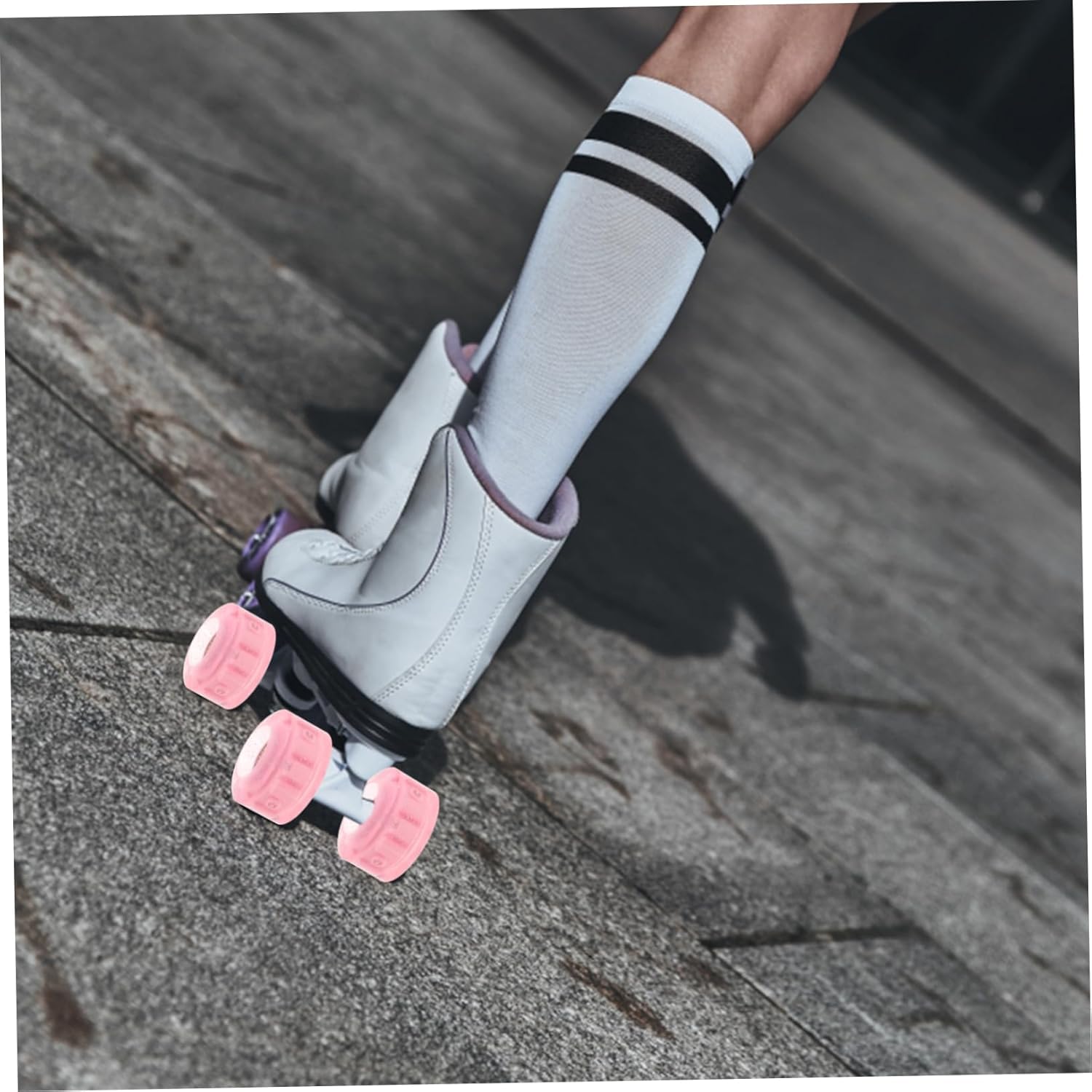 Yardwe 8pcs Roller Skate Wheels Bearings Pu Replacement Wheels for Smooth Skating Easy Installation Tool Included