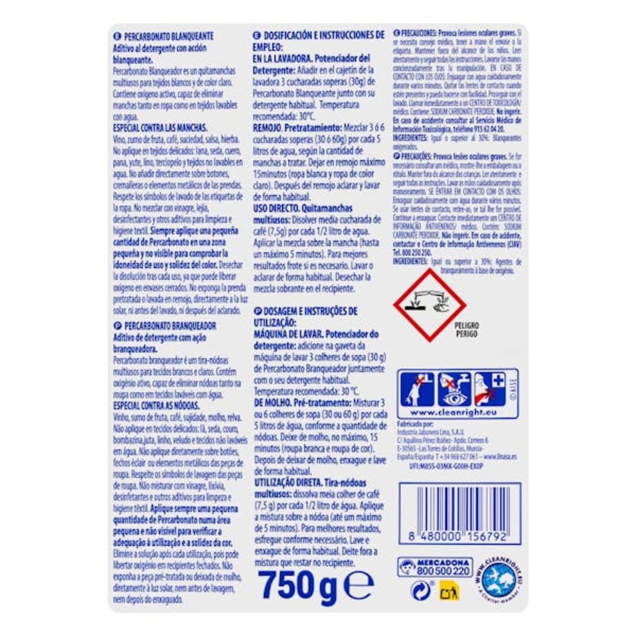 Bleichmittel aus Percarbonat 4er-Pack