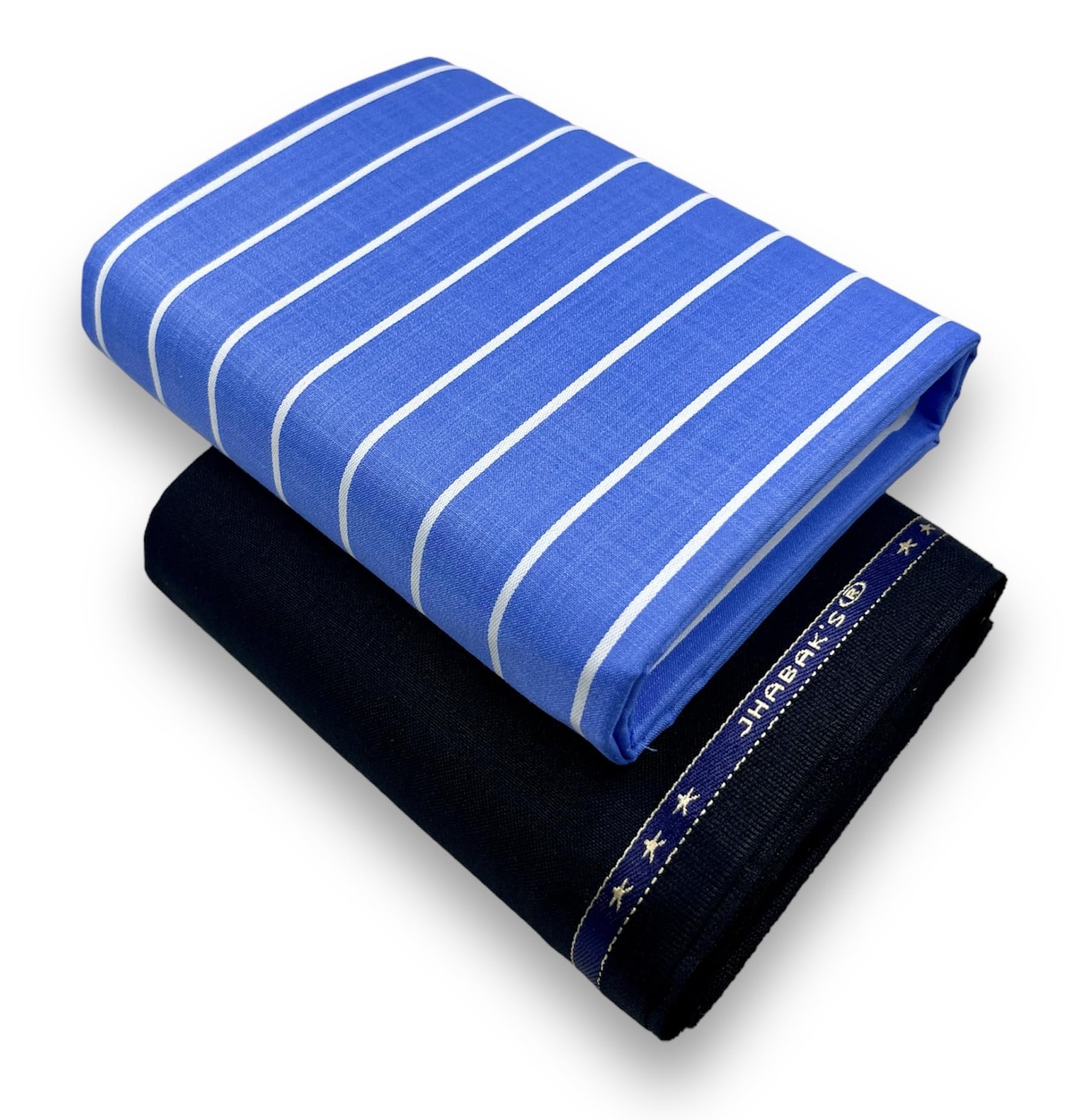 JHABAK'SUnstitched Premium Strip Cotton Blend Shirt & Trouser Fabric - 2.35 m Shirt Cloth - 1.30 m Pant Piece