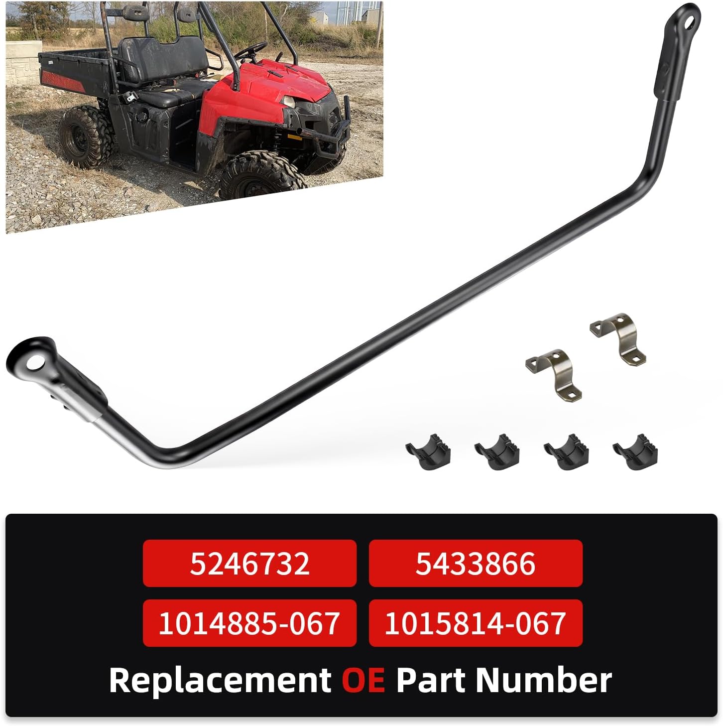 Bushing Bracket + Suspension Stabilizer Sway Bar Kit For Polaris Ranger 500 2005-2009 Ranger 700 2005-2008 1015814-067