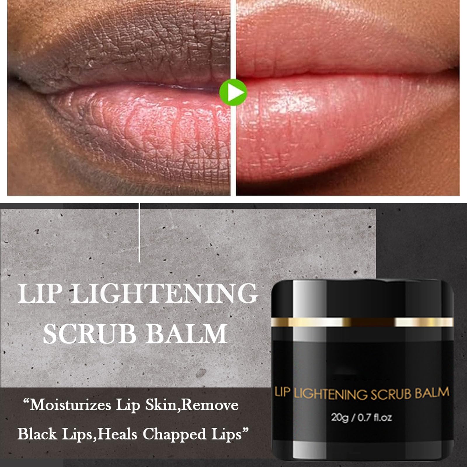 Lip Scrub Exfoliator Lip Lightening Scrub Lip Lightening For Dark Lips,Moisturizing Lip Scrub Lip Care to Remove Dead Skin,Lip Brightening for Dark Lips Lip Exfoliator Scrub for Chapped & Cracked Lip - Image 2