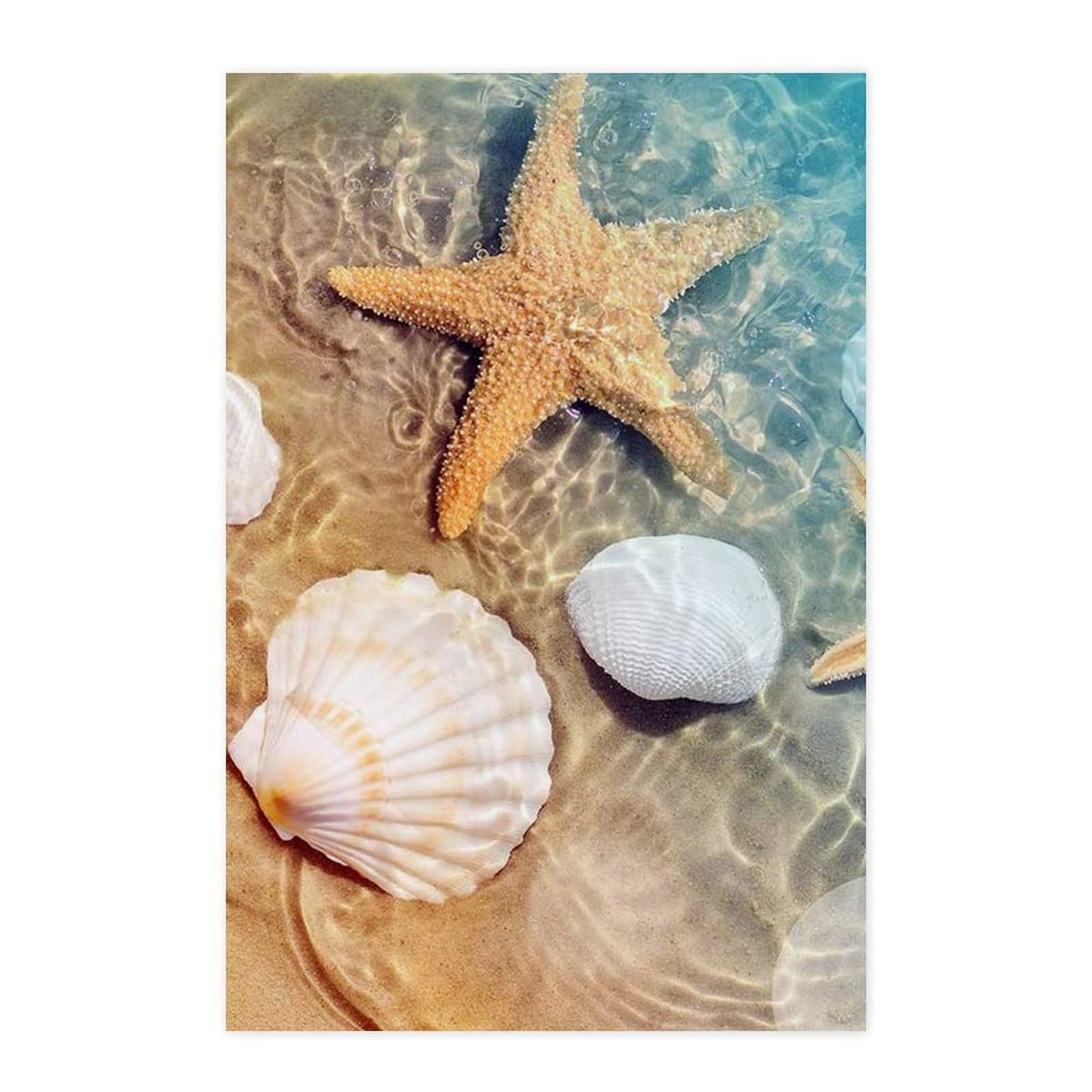 Poster étoile de mer adhésif pour créer une ambiance de plage apaisante dans votre chambre