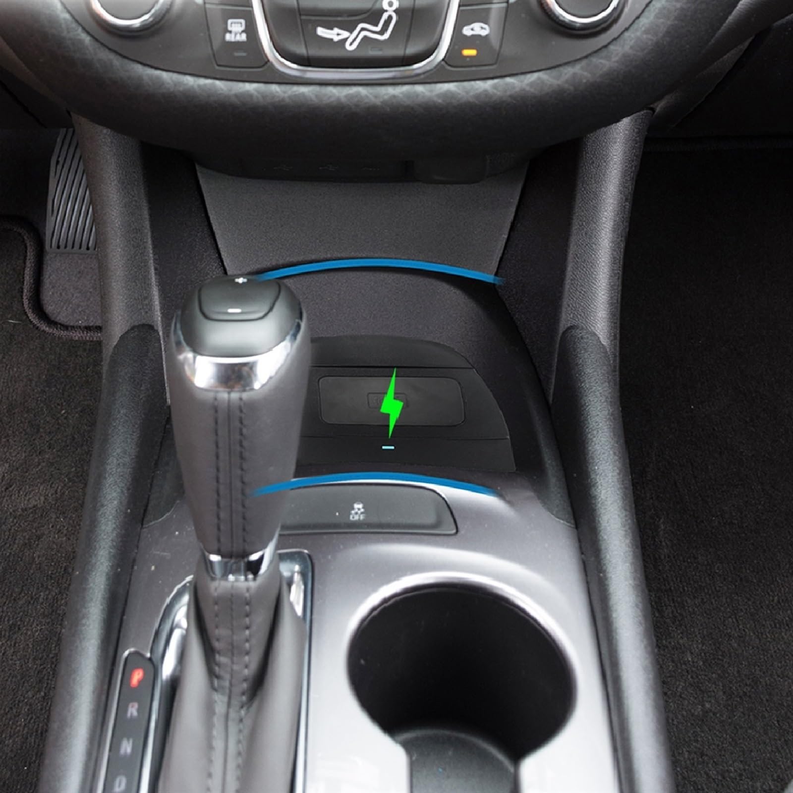 Ładowarka samochodowa bezprzewodowa, do Chevroleta, Malibu 2016 2017 2018 2019 Płyta ładująca Uchwyt konsoli środkowej Uchwyt telefonu 11