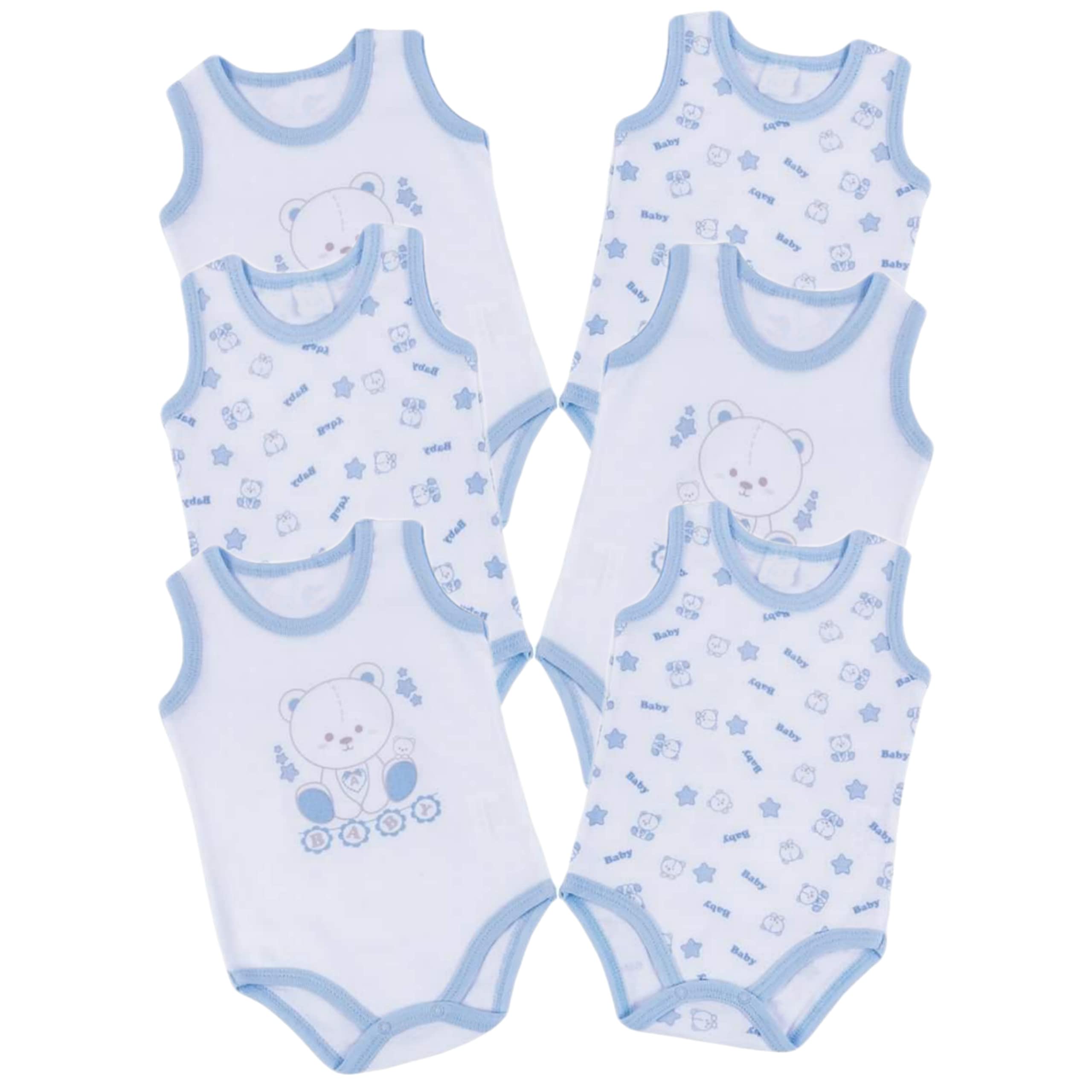Body (6 pezzi) Neonato Giromanica 100% Cotone Estivo