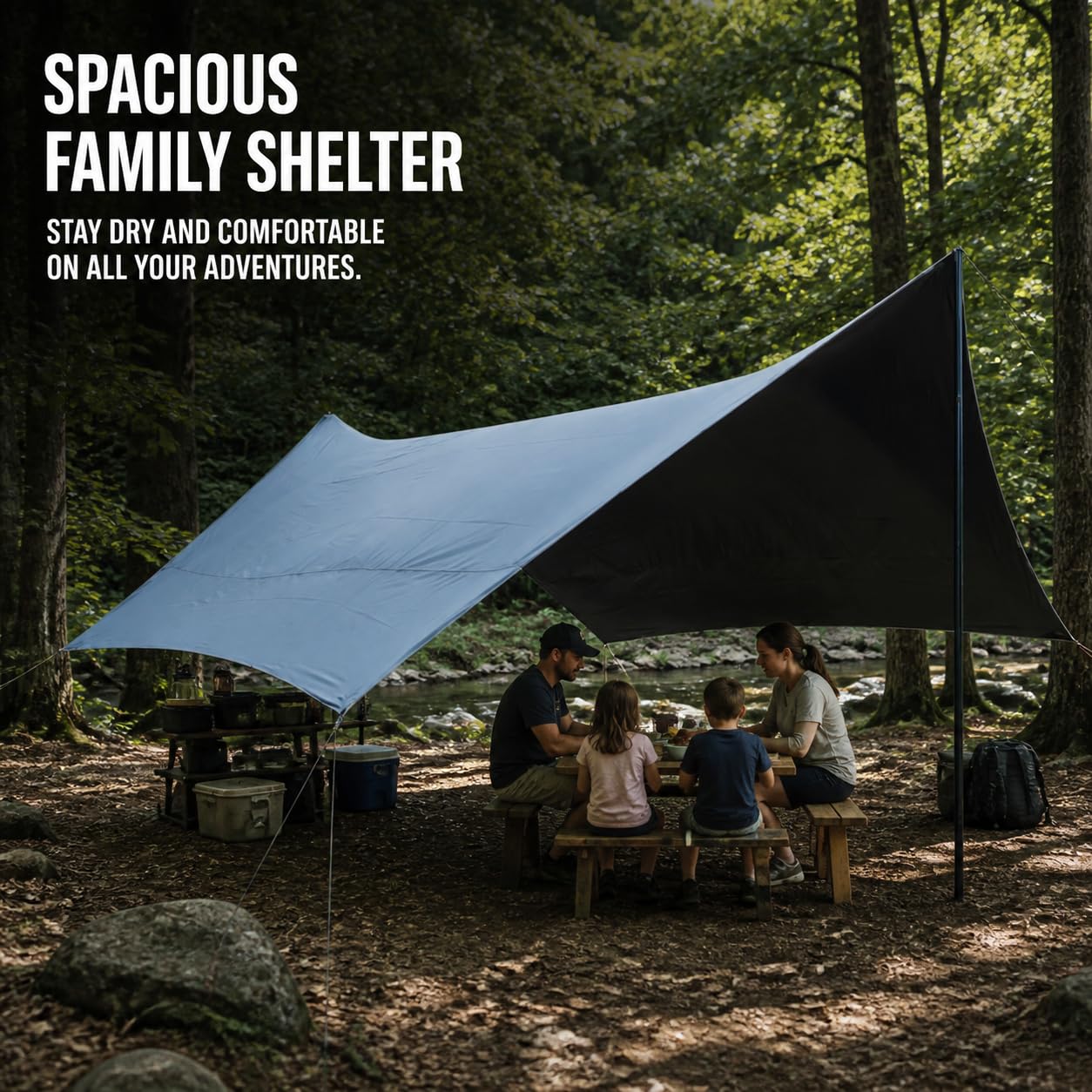 Tarp Camping Papillon Imperméable | Tissu Oxford robuste, Tarp randonnée, Repos au bord d'un , Pour Globe