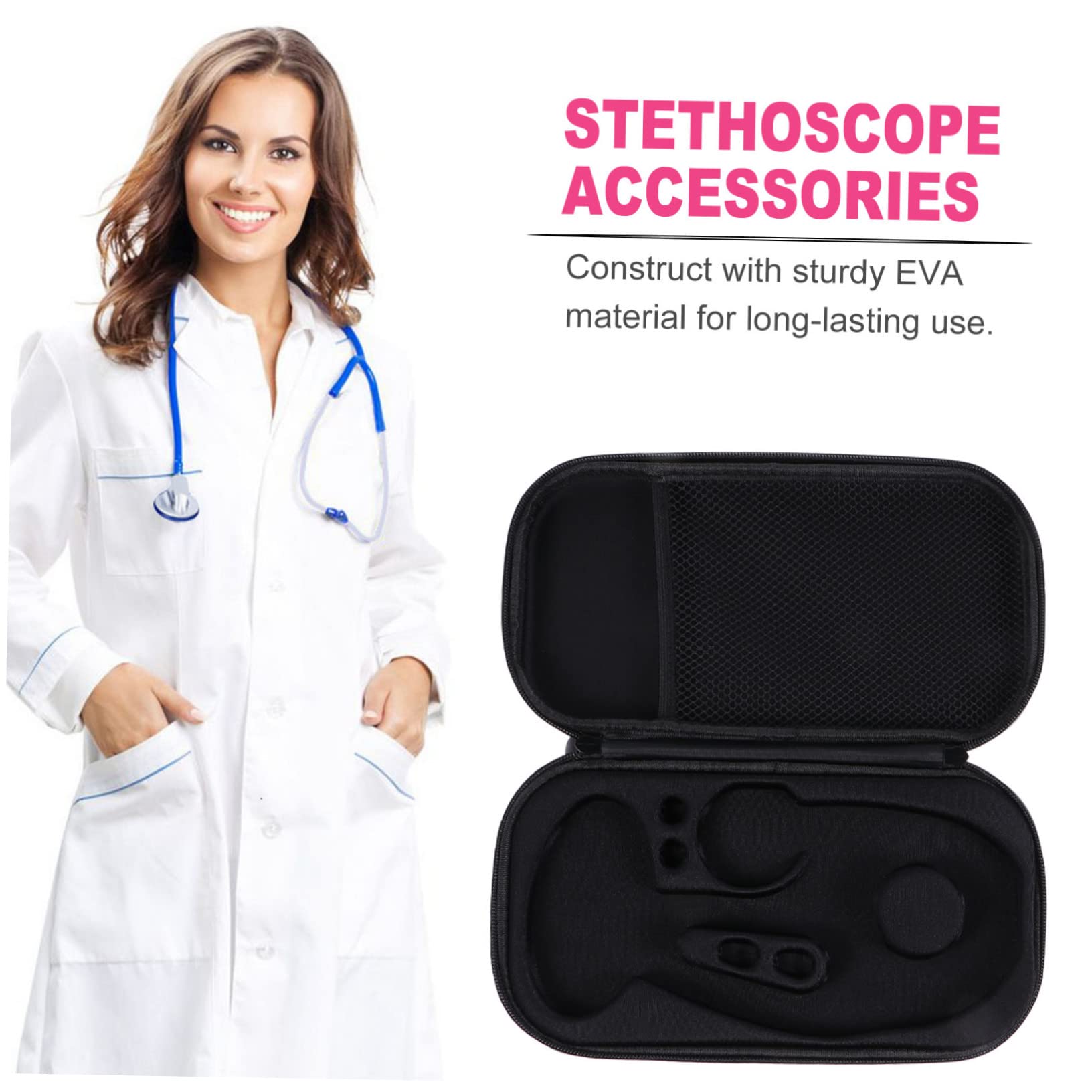Funda para Estetoscopio Portátil Eva Rosa Asa y Malla