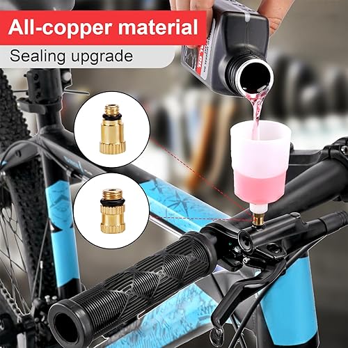 Miniatura 4 de Kit de purga de frenos para frenos hidráulicos Shimano, kit de purga de frenos de bicicleta de montaña que incluye líquido de frenos mineral de 10.1
