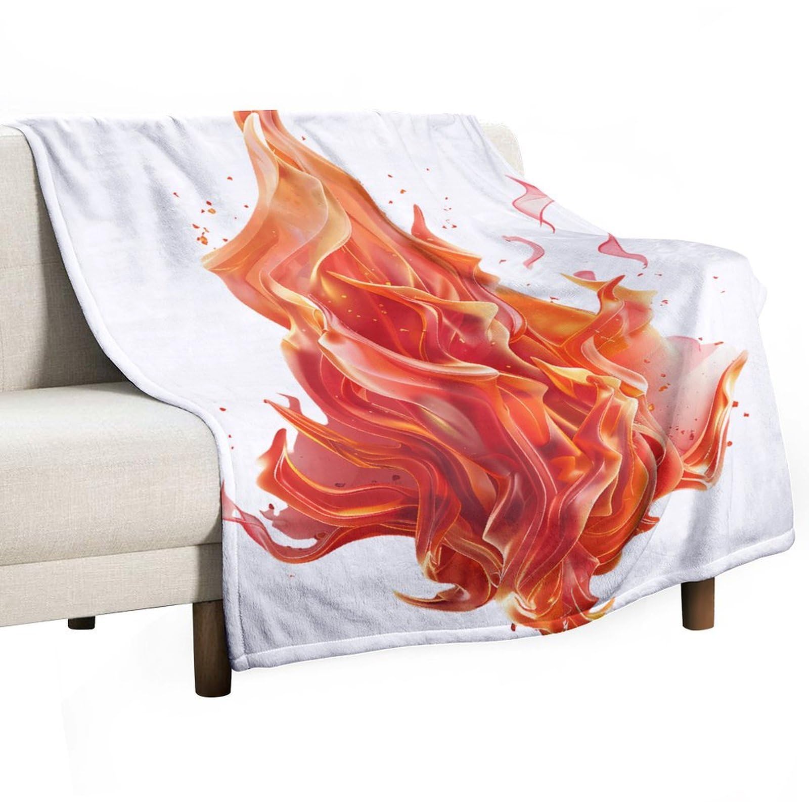MHYRAC Flannel Blanket, Flame Throw Blanket for Couch Sofa Bed Office, Soft And Comfortable Without Pilling