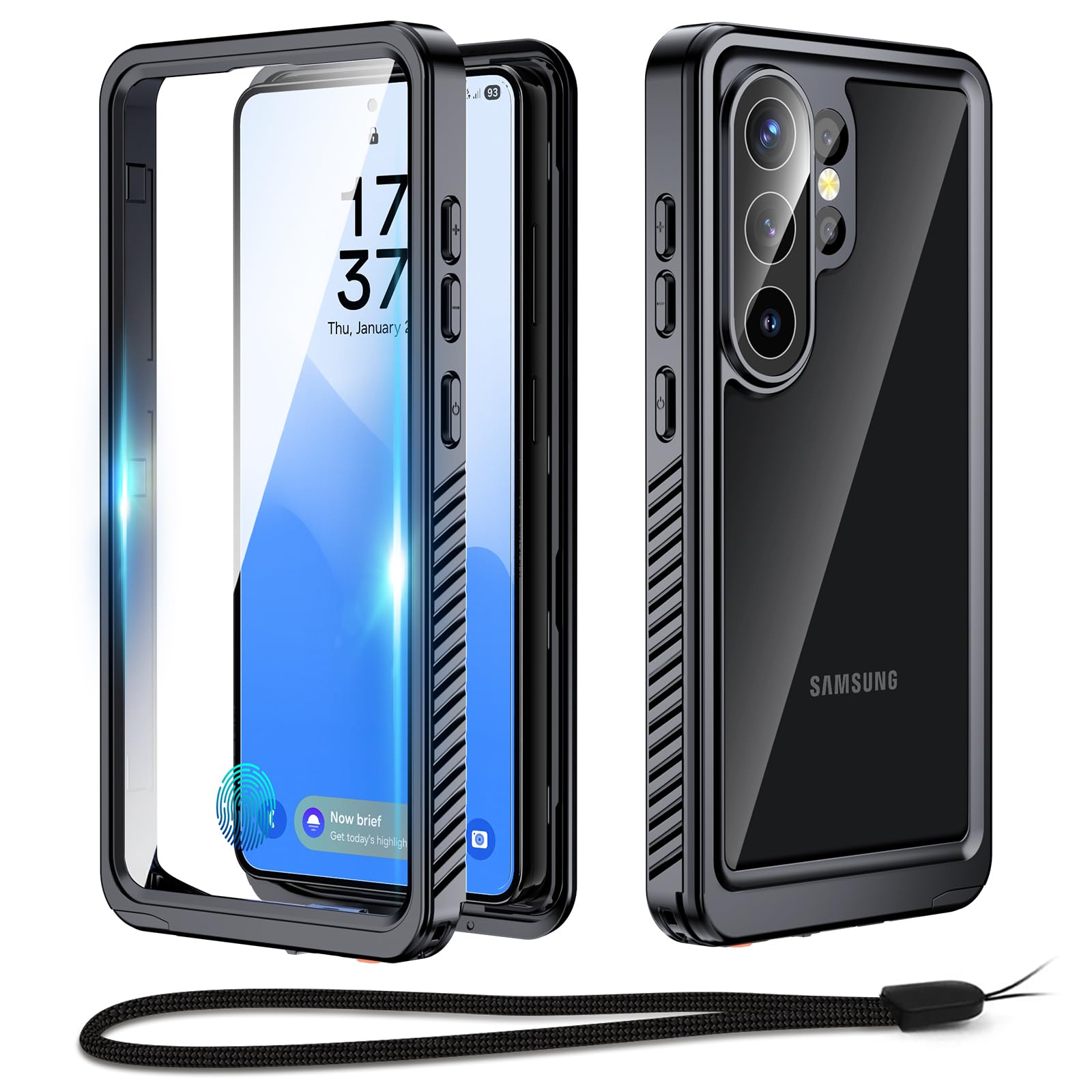 Beeasy Cover per Samsung S26 Ultra Impermeabile IP68, 360 Militare Antiurto Indistruttibile Resistente Doppia Rugged Protezione Custodia, Ermetica Antipolvere Subacquea Waterproof Case, 6,9", Nero