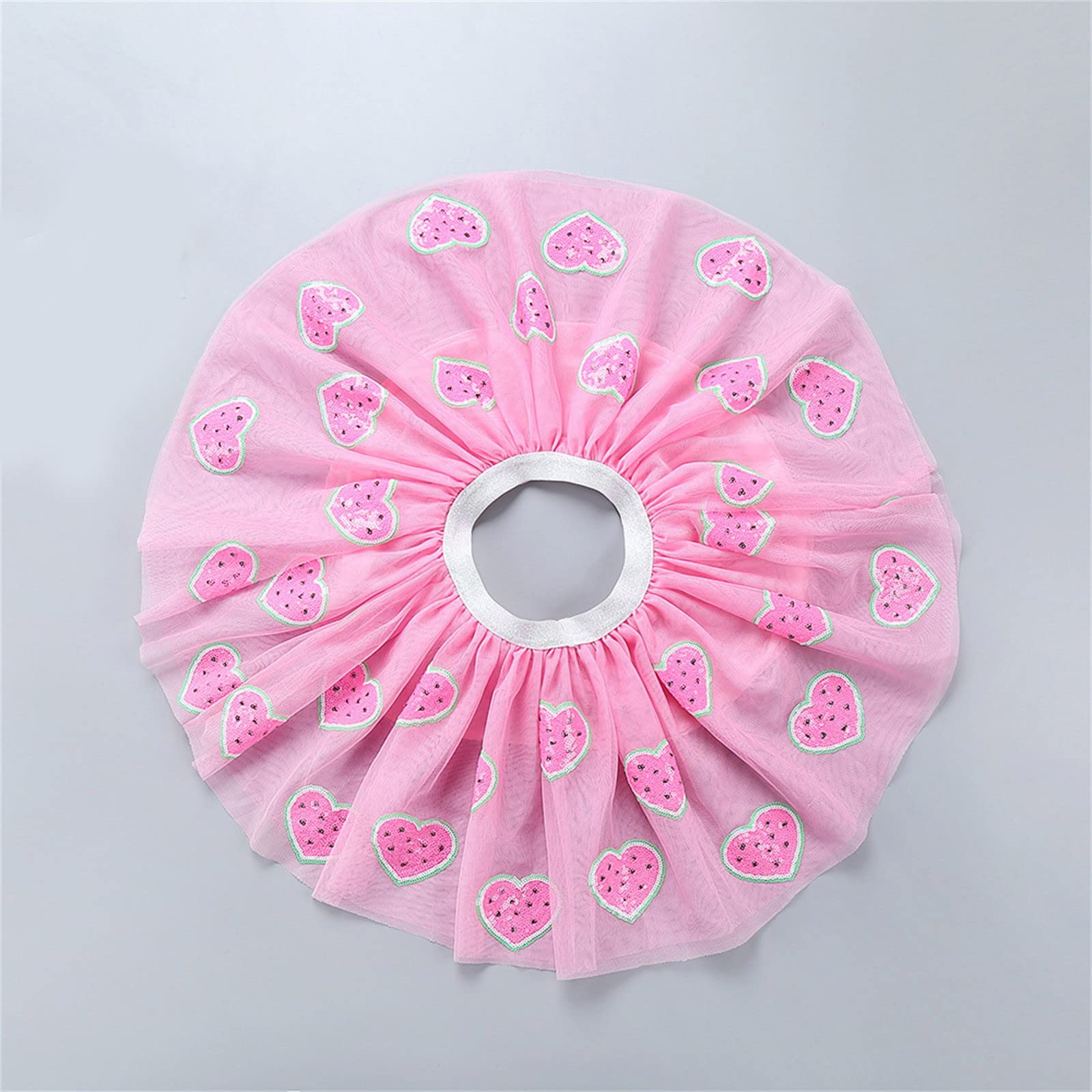 Little Girls Tulle Skirt Toddler Cartoon Layered Tutu Skirt Ballet Dance Casual Party Princess (Hot Pink, 12-24 Months)