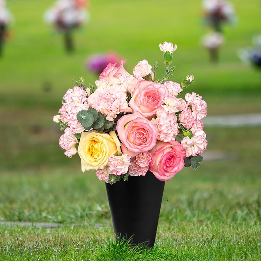 Amazon.com: Generic Metal Cemetery Vase with Floral Foam and