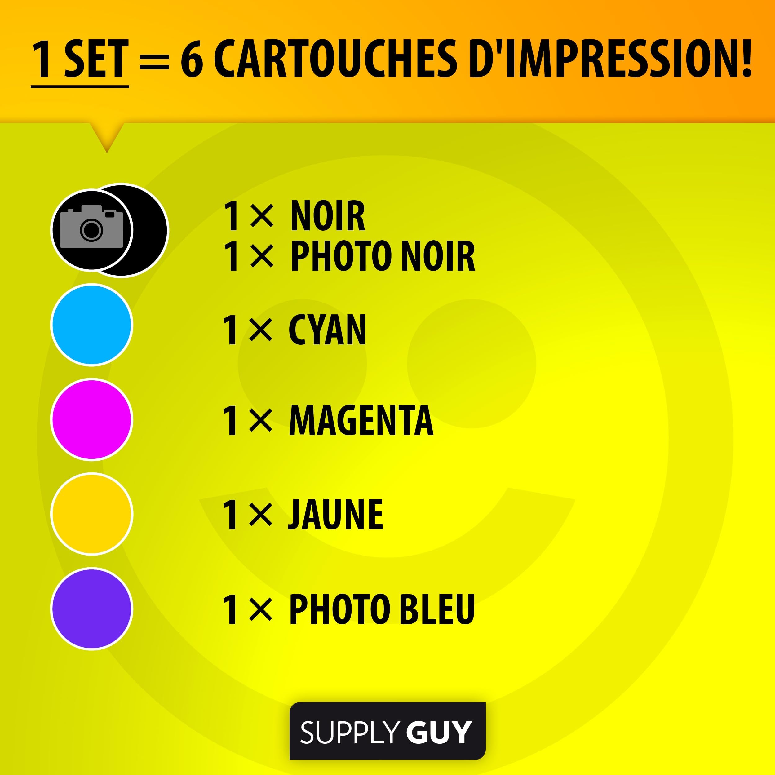 18 Cartouches D'encre Compatibles Go Inks Pour Canon Pixma (6 Sets) - TS6351, TS8250, Etc.