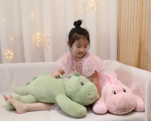 Miniatura 7 de Animales de peluche con peso de dinosaurio de 31 pulgadas, 5 libras, animal de peluche grande con peso, bonita almohada de peluche, regalos de