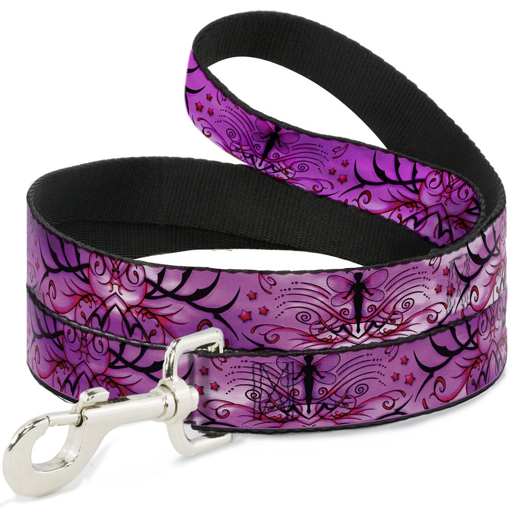 Laisse Buckle-Down TJ-Fairy rose pour animal de compagnie au motif tourbillon