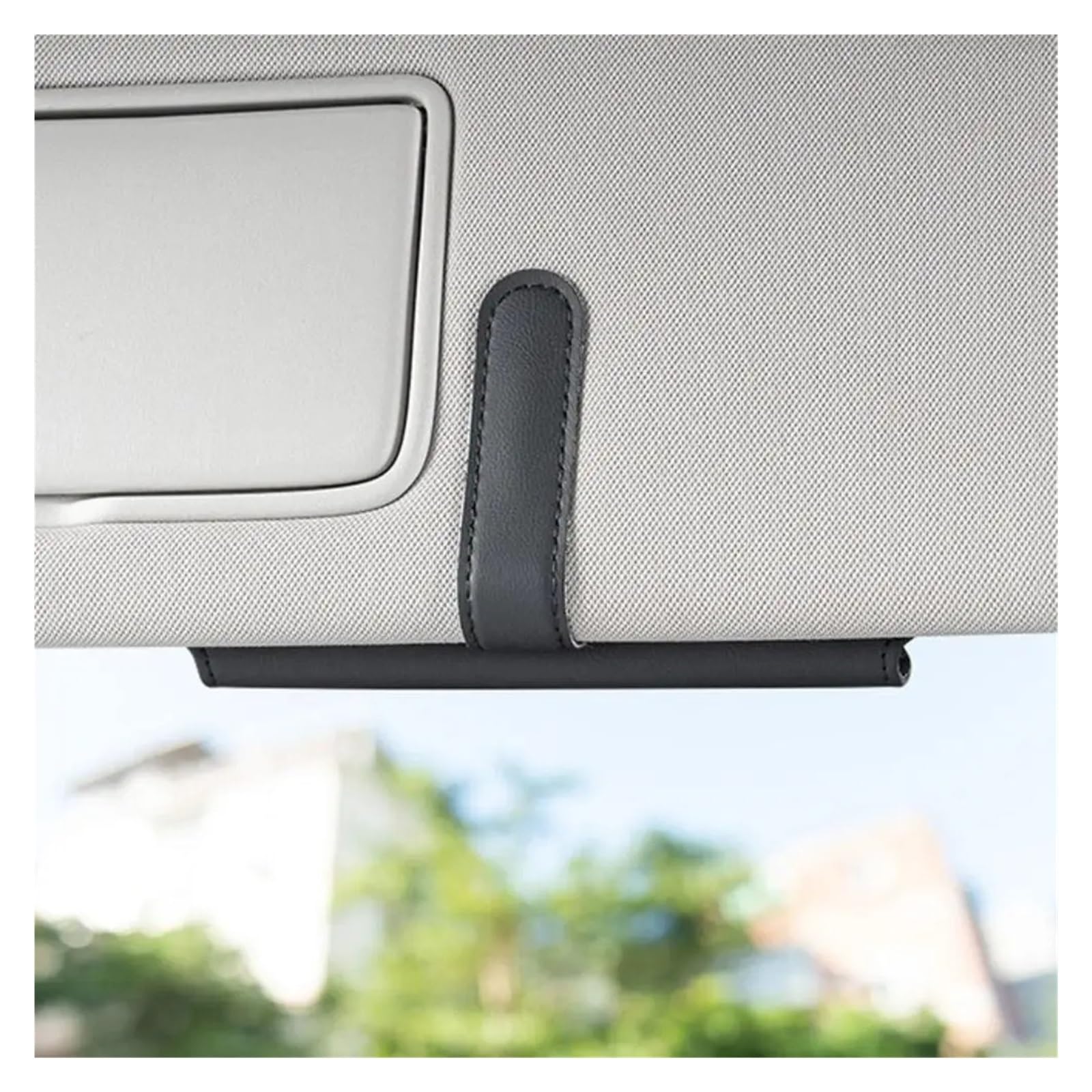Bolsa Gafas Montada En El Coche con Clip Al Desgaste Práctico Organizador Estable Funda Magnética Universal Visera Solar Tarjetas Estuche para Gafas De Sol Coche(Gray)