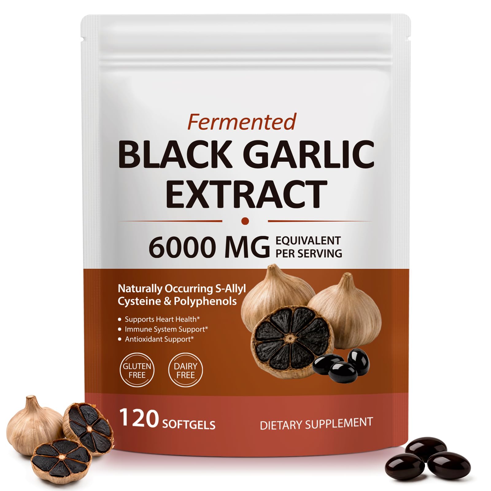 Fermented Black Garlic Extract Softgels, 120 Count