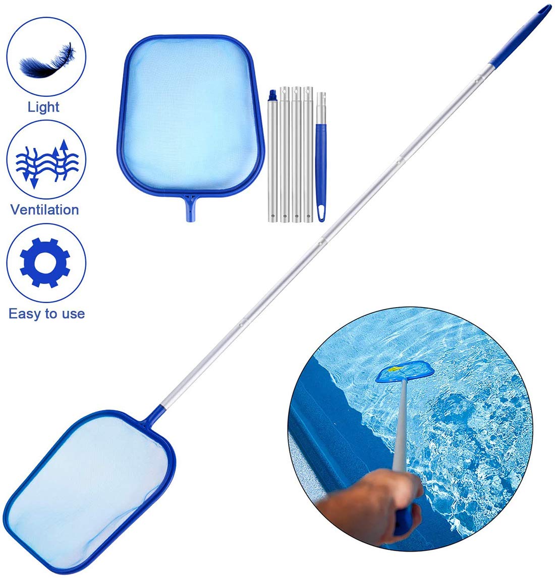 Buy Diagtree Pool Skimmer Net Pool Leaf Skimmer Fine Mesh Skimming Pool