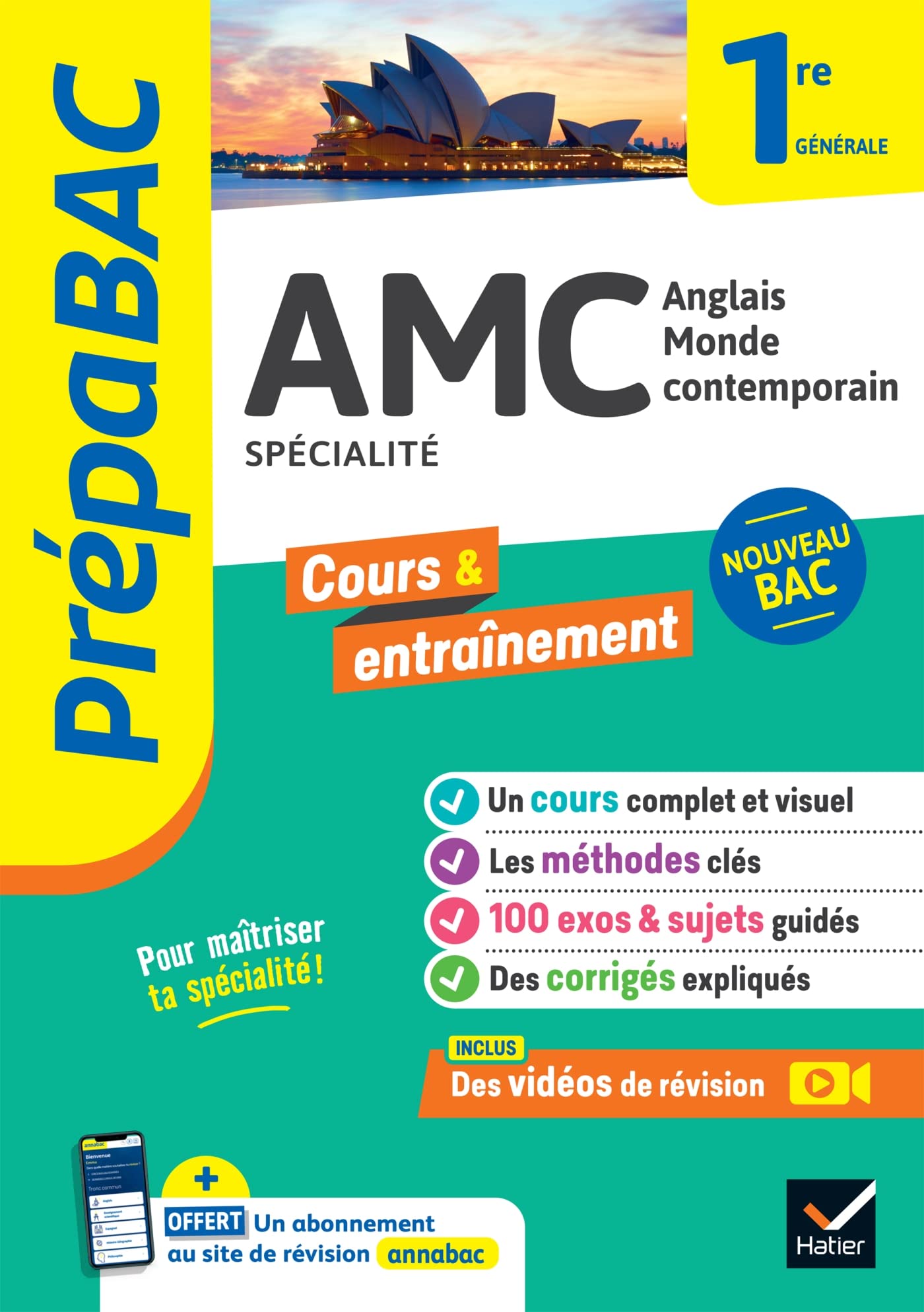Prépabac - AMC (Anglais monde contemporain) 1re générale (spécialité): cours, méthodes & entraînement (programme de Première)