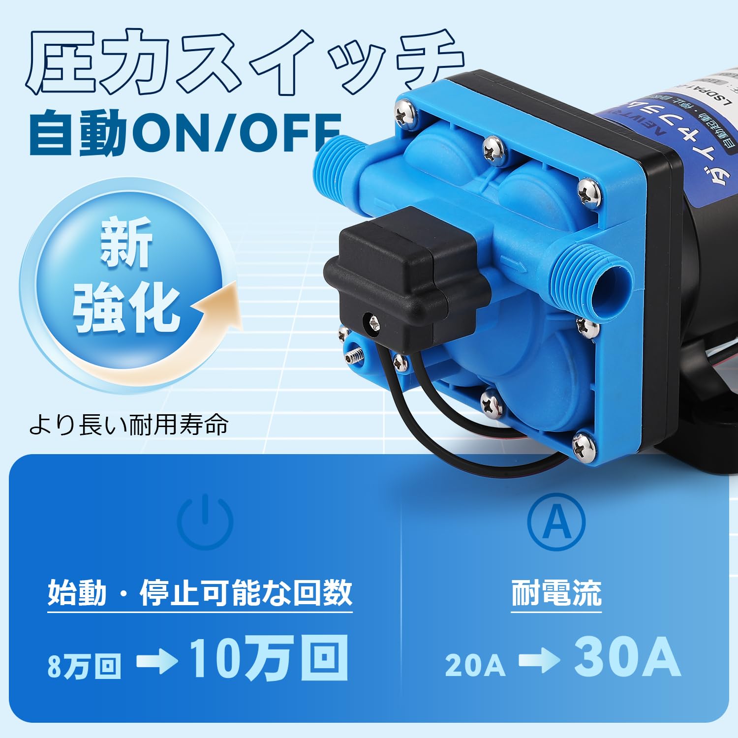 NEWTRY ダイヤフラムポンプ 42シリーズ 排水ポンプ 18.9L/min Amazon | NEWTRY ダイヤフラムポンプ 42シリーズ 給水 排水ポンプ 17.5