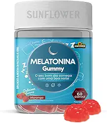 Melatonina - Melatonina Gummy - Melatonina em Goma 210mcg 60 gomas Sunflower (60 gomas, Morango)