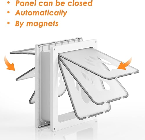 Miniatura 5 de Puerta para perros para puertas interiores y exteriores, puertas gruesas mejoradas para perros grandes, puerta de plástico para perros y gatos con