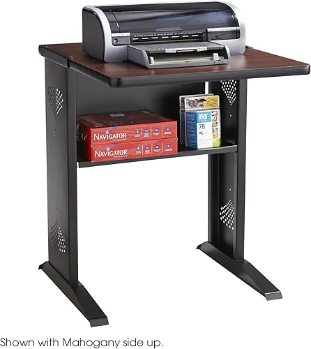 Miniatura 7 de Safco Products 1931 - Escritorio reversible para computadora superior 48 pulgadas de ancho caobaroble mediano