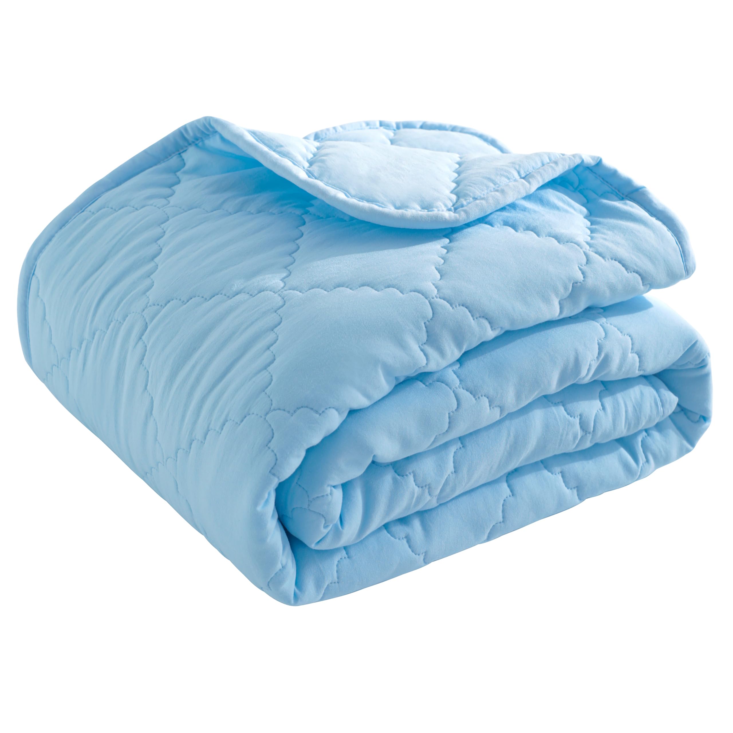 BEDSUM Toddler Comforter, Brushed Microfiber Crib Blanket - All Season Quilted Down Alternative Nursery Bedding - Lightweight Breathable Baby Blanket