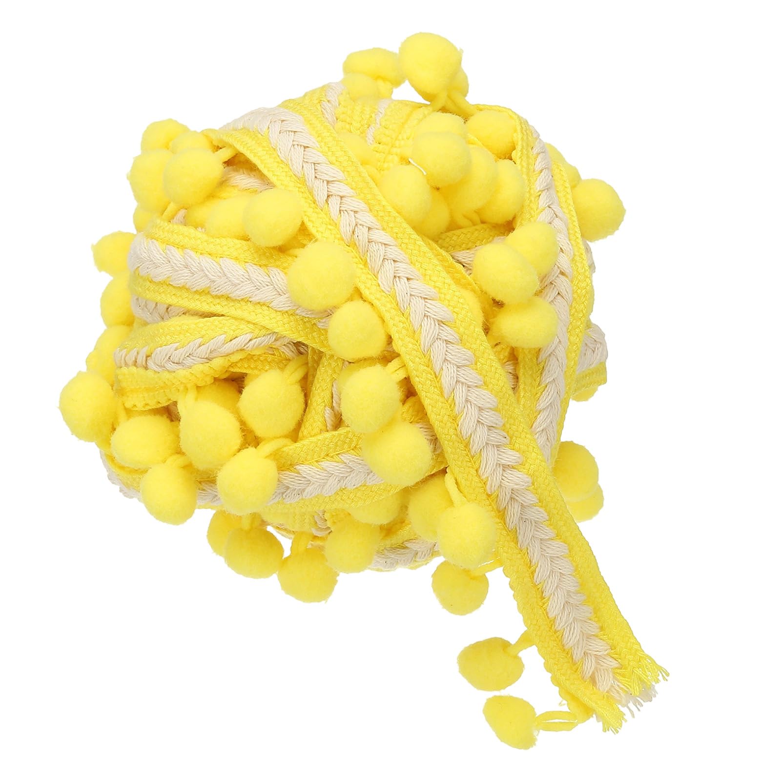 PATIKIL 5.5Yards Embroidered Pompoms Trim Ribbon